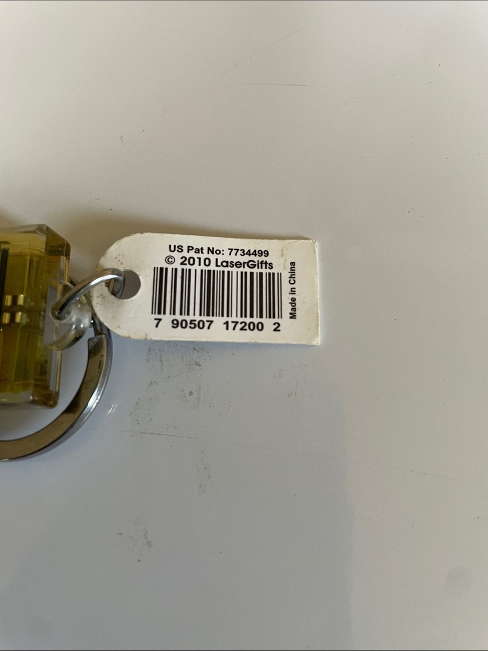 “Terry” Yellow LED Key & Card Holder Keychain - Picture 2 of 3